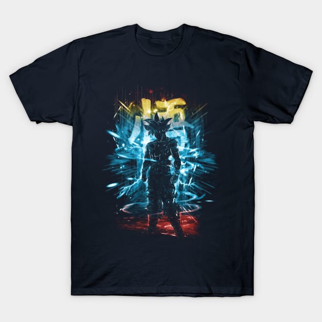 Ultra instinct storm-rainbow version T-Shirt by kharmazero